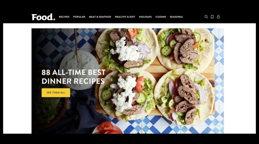 Food Website 20 Real Examples for Inspiration
